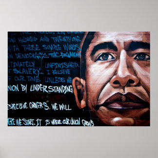 Póster Barack Obama Mural & Speech, Brooklyn, Nova Iorque