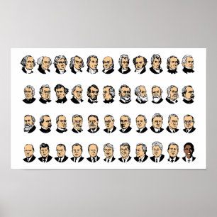 Póster Barack Obama - Presidentes Dos Estados Unidos