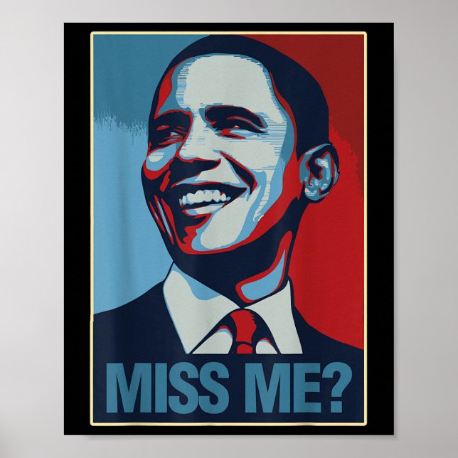 Poster Barack Obama Retrato Sente Mim Citação Democrata L (Frente)