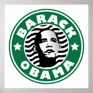 Poster Barack Obama Star Caffeine — café verde