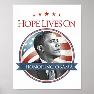 Poster Barack Obama Tributo Arte Esperança Vive Em T-shir