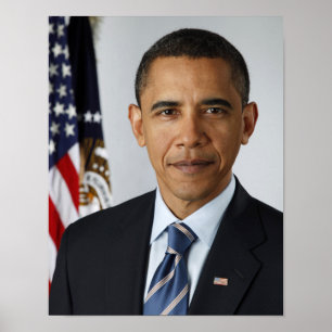 Poster Barack Obama US President White House Portrait