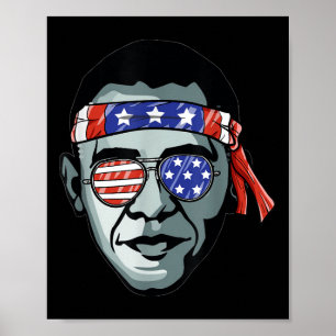 Poster Barack Obama Usa Gles Bandana Demonstro Patriótico