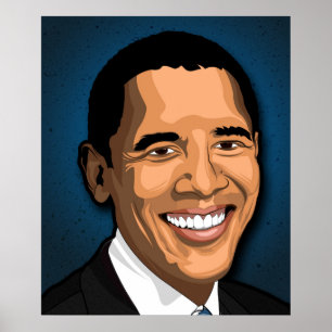 Póster Barack Obama Vetor Retrato