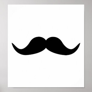 Póster Barba engraçada do bigode
