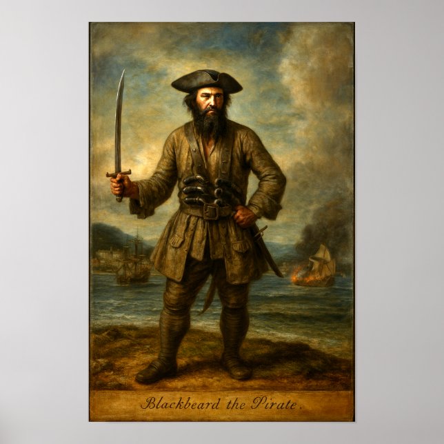 Poster Barba Negra O Pirata (Frente)