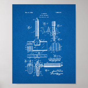 Póster Barbeando a patente do instrumento - modelo