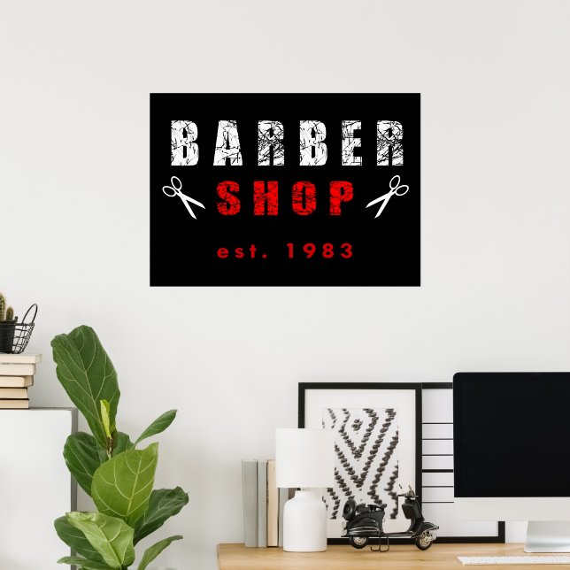 Poster Barbearia (Escritório em casa)