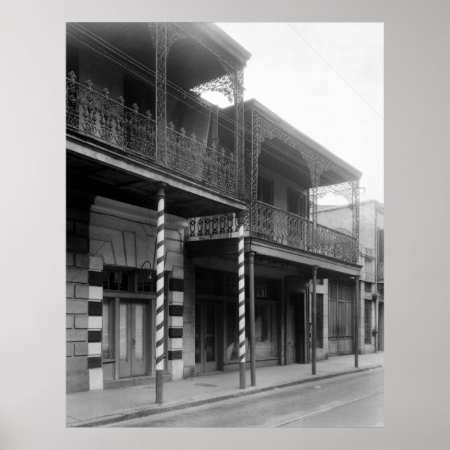 Póster Barbearia de Nova Orleans, anos 30 (Frente)