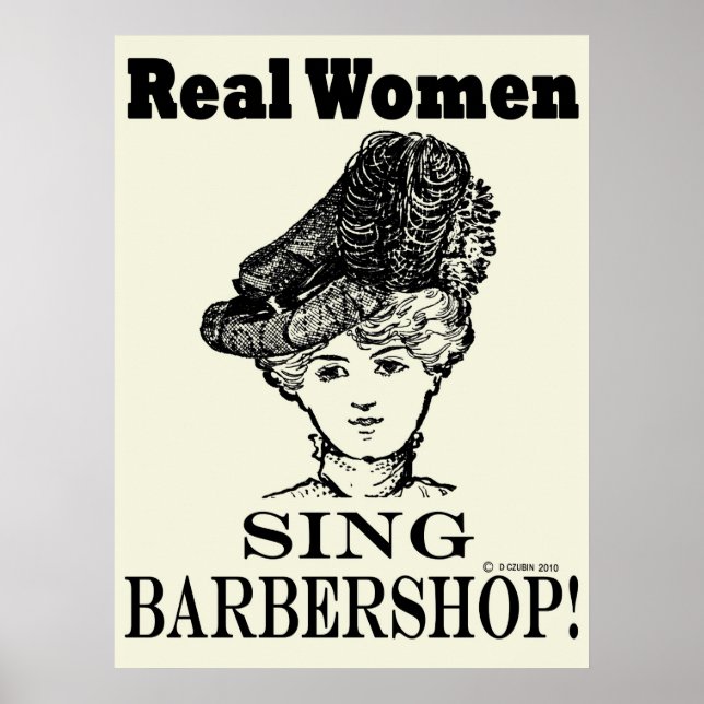 Poster Barbearia Real Women Sing (Frente)