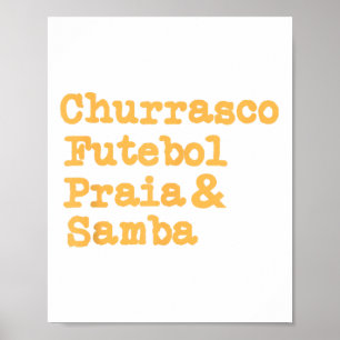 Poster Barbecue Brasil Brasil Churrasco Fut