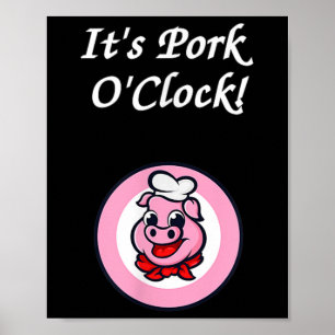 Poster Barbecue Grill Tabageiro De Churrasco De Oclock De
