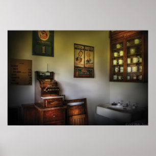 Póster Barbeiro - a caixa registadora