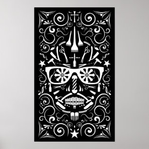 Póster barbeiro diâmetro de los muertos