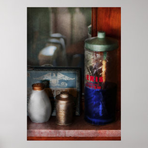 Póster Barbeiro - equipamento do corte do cabelo