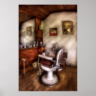 Póster Barbeiro - na barbearia