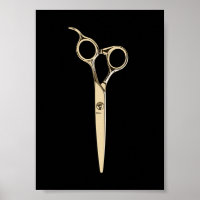 Barbeiro Salão Dourado de Cabelo de Tesoura Modern