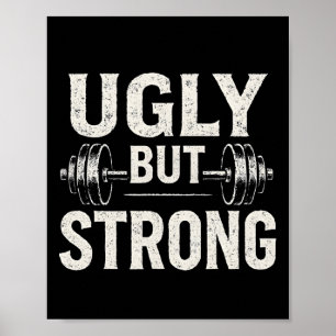 Poster Barbell De Trabalho De Gym Engraçado Mas Útil