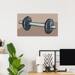 Poster Barbell Weising Gym Malhação Lover