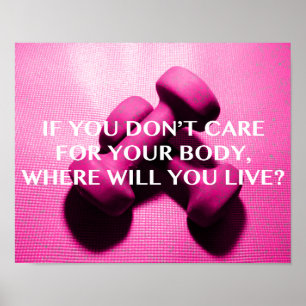 Póster Barbells do halterofilismo das citações da