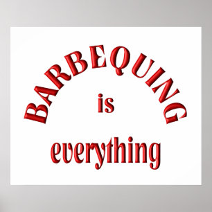 Póster Barbequing é tudo