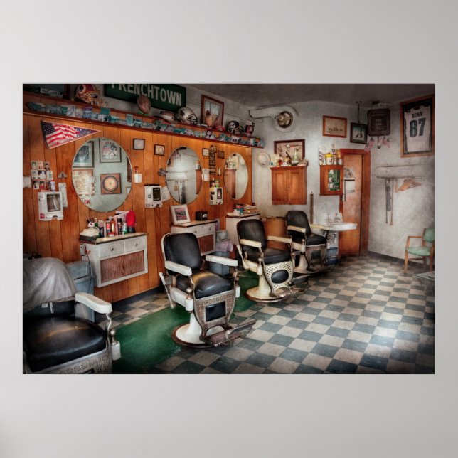 Poster Barber - Frenchtown Barbers (Frente)