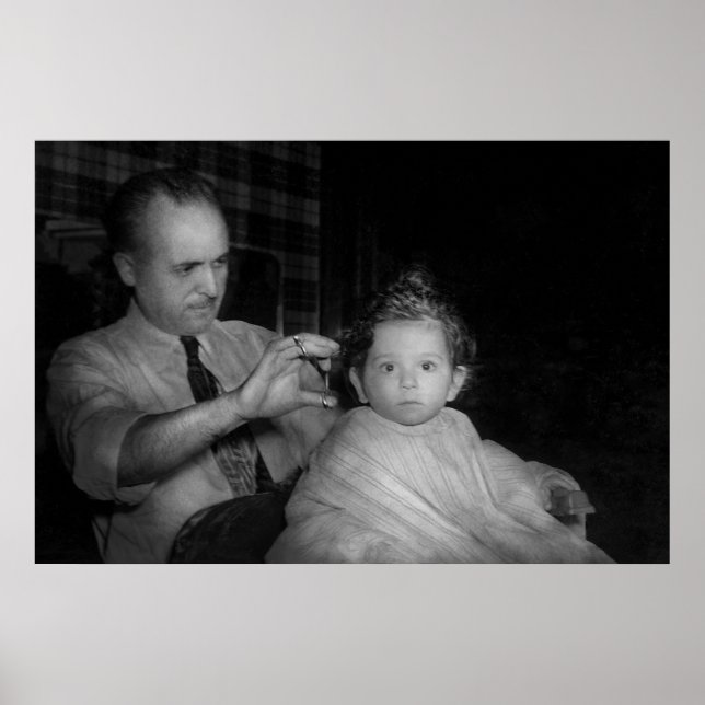 Poster Barber - Primeiro Corte de Cabelo (Frente)