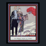 Póster Barbier Art Deco "Saindo para o Cassino" 16 x 20<br><div class="desc">Belo Impressão de Arte Francesa de George Barbier intitulado "Le Depart Pour Le Casino" 16 x 20</div>