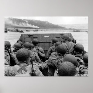 Póster Barca de descarregamento de LCVP que aproxima a