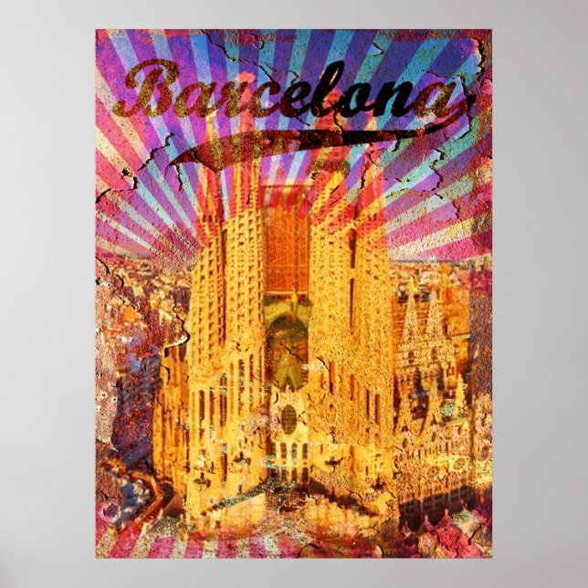 Poster Barcelona Antiga (Frente)