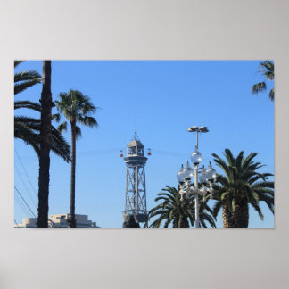 Poster Barcelona Cable Cars