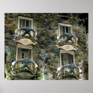 Póster Barcelona. Casas Batllo.