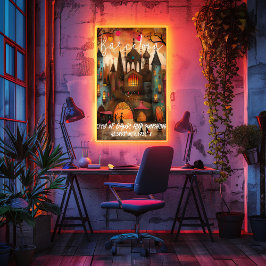 Póster Barcelona: Ciudad de Gaudí y Sol.