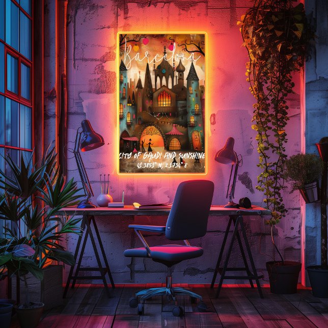 Póster Barcelona: Ciudad de Gaudí y Sol. (Criador carregado)