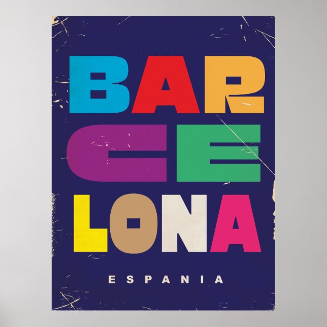 Poster Barcelona Espanha (Frente)