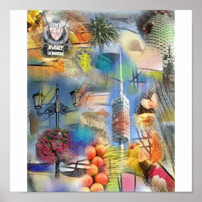 Poster Barcelona Gaudi (Frente)