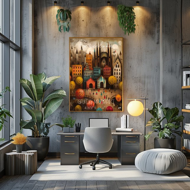 Póster Barcelona: Gaudi's Masterpiece - Whimsical Art (Criador carregado)