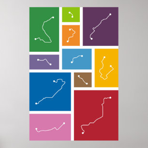 Póster Barcelona - Paletas de Trânsito