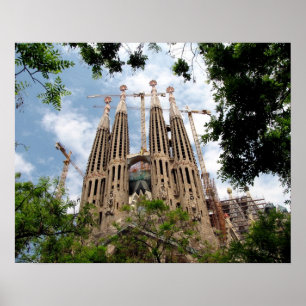 Póster Barcelona. Sagrada Familia.