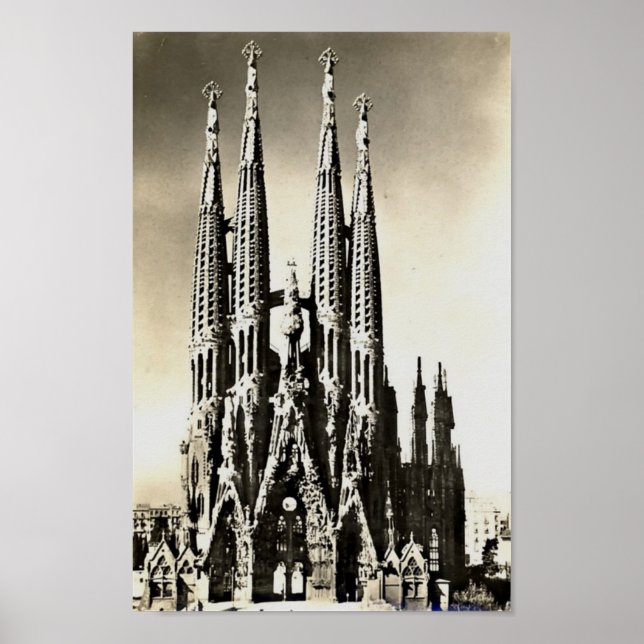 Poster Barcelona, Sagrada Família (Frente)
