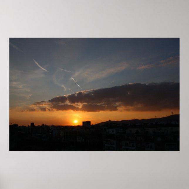Póster Barcelona Sunset (Frente)