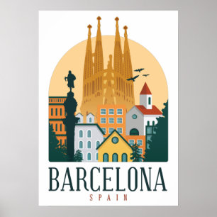 Poster BarcelonaSkyline
