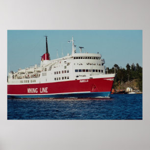 Póster Barco a Finlandia, Éstocolmo, arquipélago, sueci