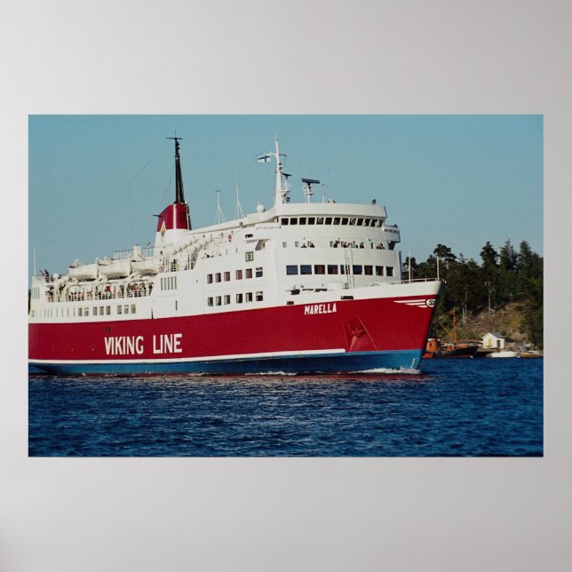 Póster Barco à Finlândia, Estocolmo, Arquipélago, Suecia (Frente)
