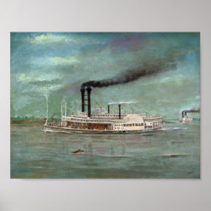Póster Barco a vapor Robert E. Lee Pintura