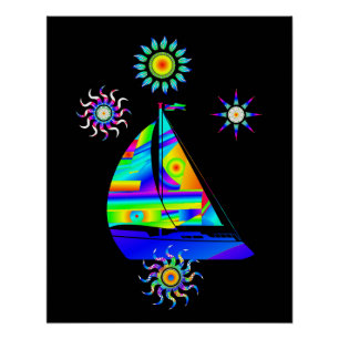 Póster Barco à vela