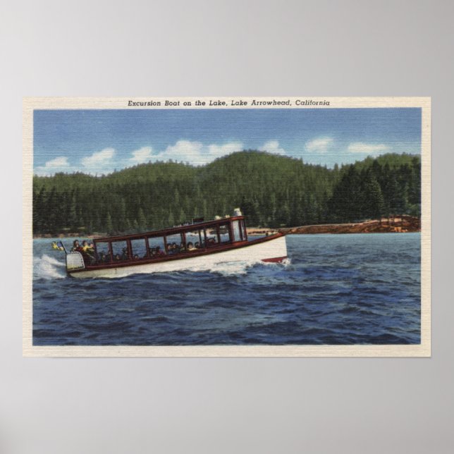 Poster Barco de Excursão no lago (Frente)