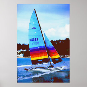 Poster Barco de navigação da meia-noite de Hobie do