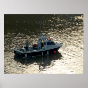 Poster Barco de Pesca, Baía de Cardiff,