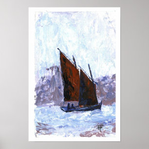 Poster Barco de vela de Bisquine